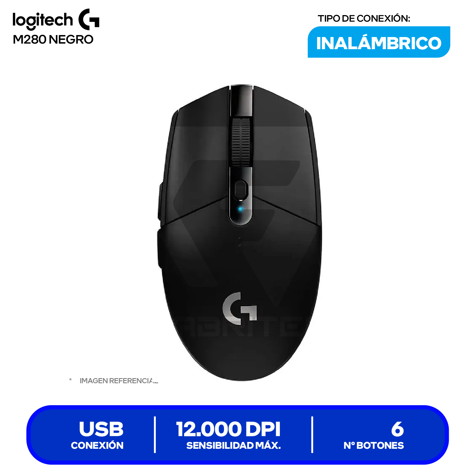 Mouse Gamer Inalámbrico Logitech G305 Lightspeed (910-005281) Negro, 12.000 DPI