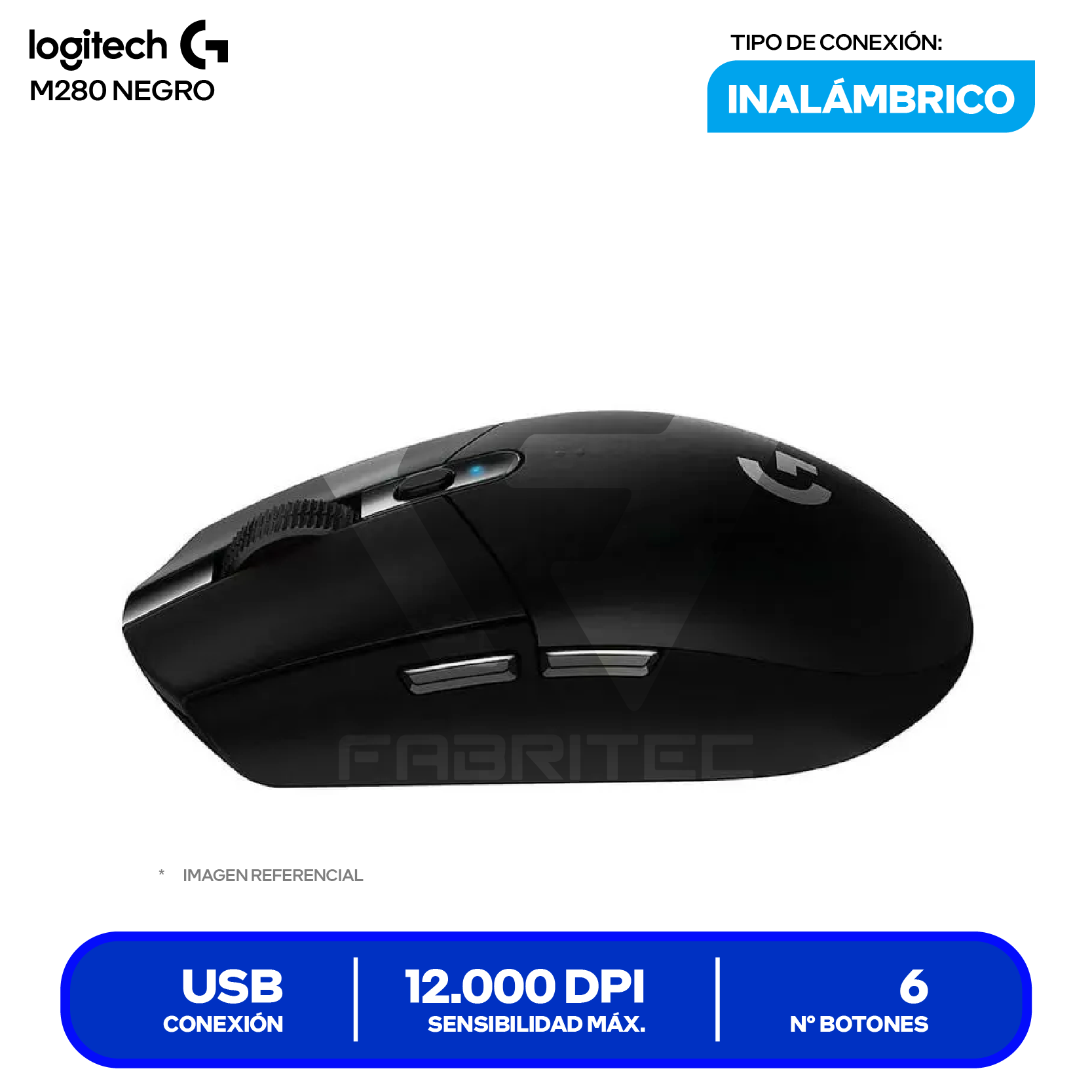 Mouse Gamer Inalámbrico Logitech G305 Lightspeed (910-005281) Negro, 12.000 DPI