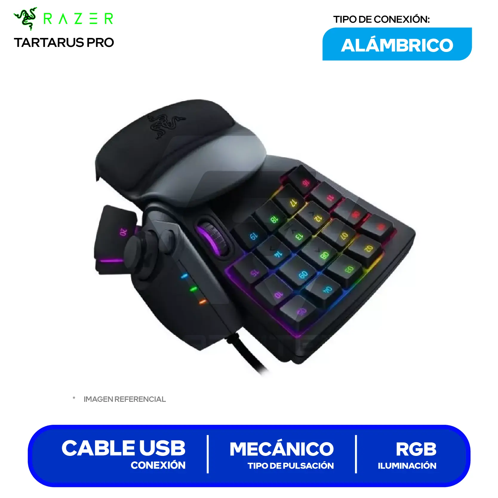 Teclado Gamer Razer Tartarus Pro ( RZ07-03110100-R3U1 ) Mecánico