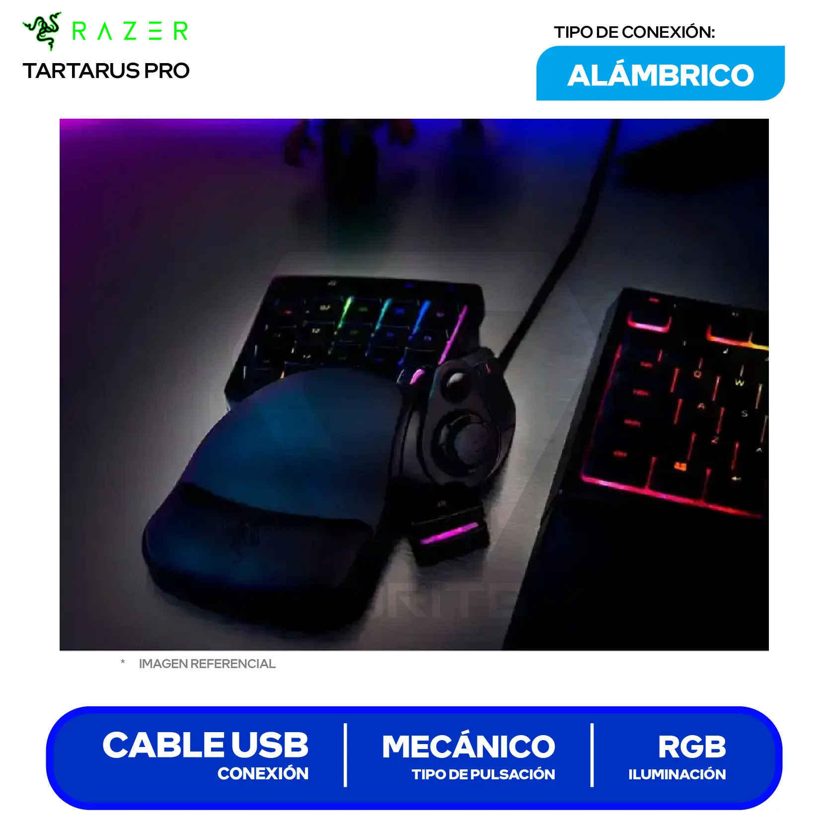 Teclado Gamer Razer Tartarus Pro ( RZ07-03110100-R3U1 ) Mecánico
