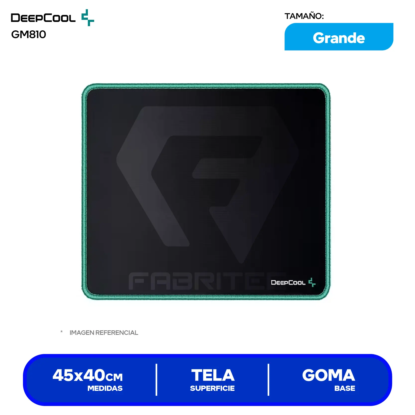 Pad Mouse Gamer DeepCool GM810 (R-GM810-BKNNNL-G) L, 450 x 400 x 3mm