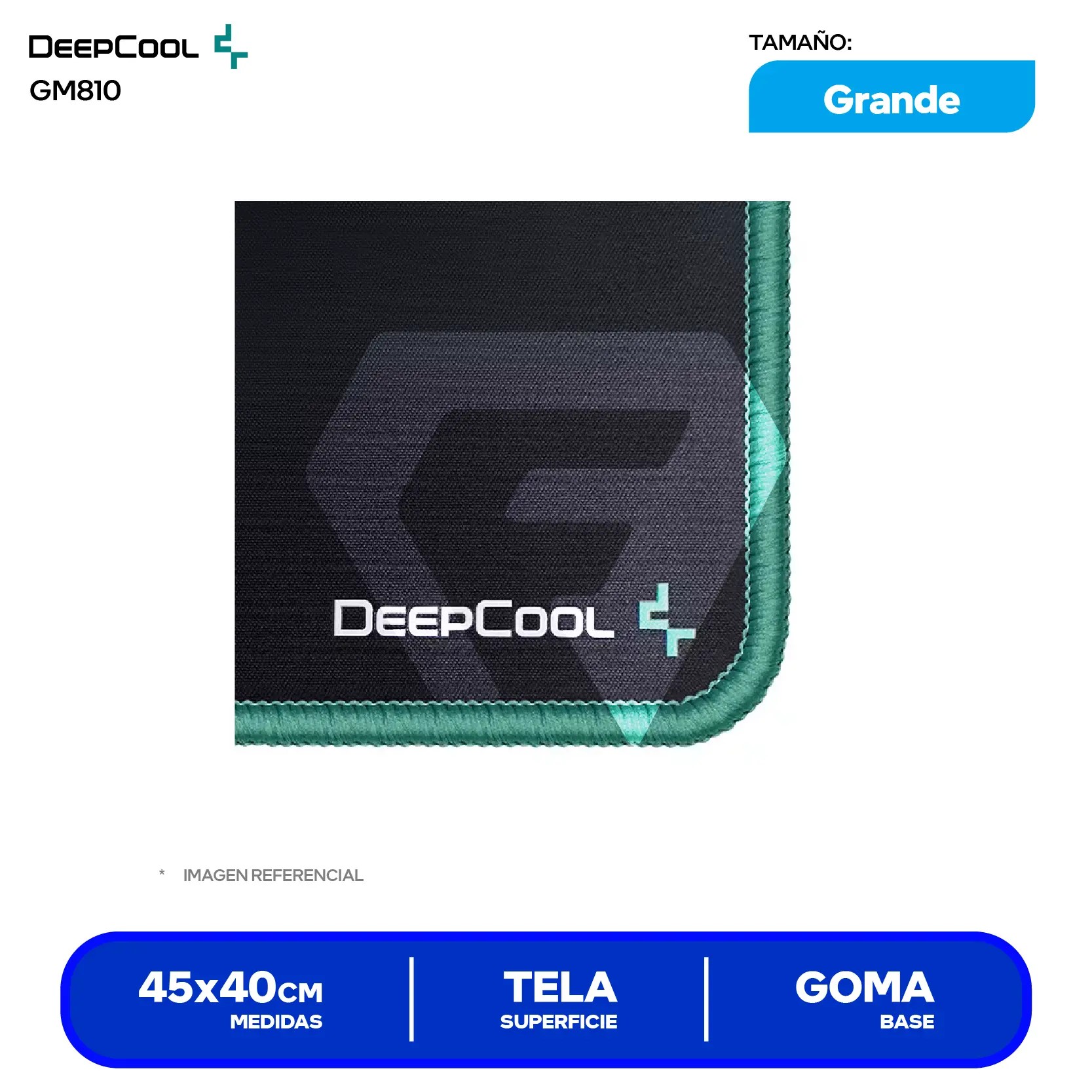 Pad Mouse Gamer DeepCool GM810 (R-GM810-BKNNNL-G) L, 450 x 400 x 3mm