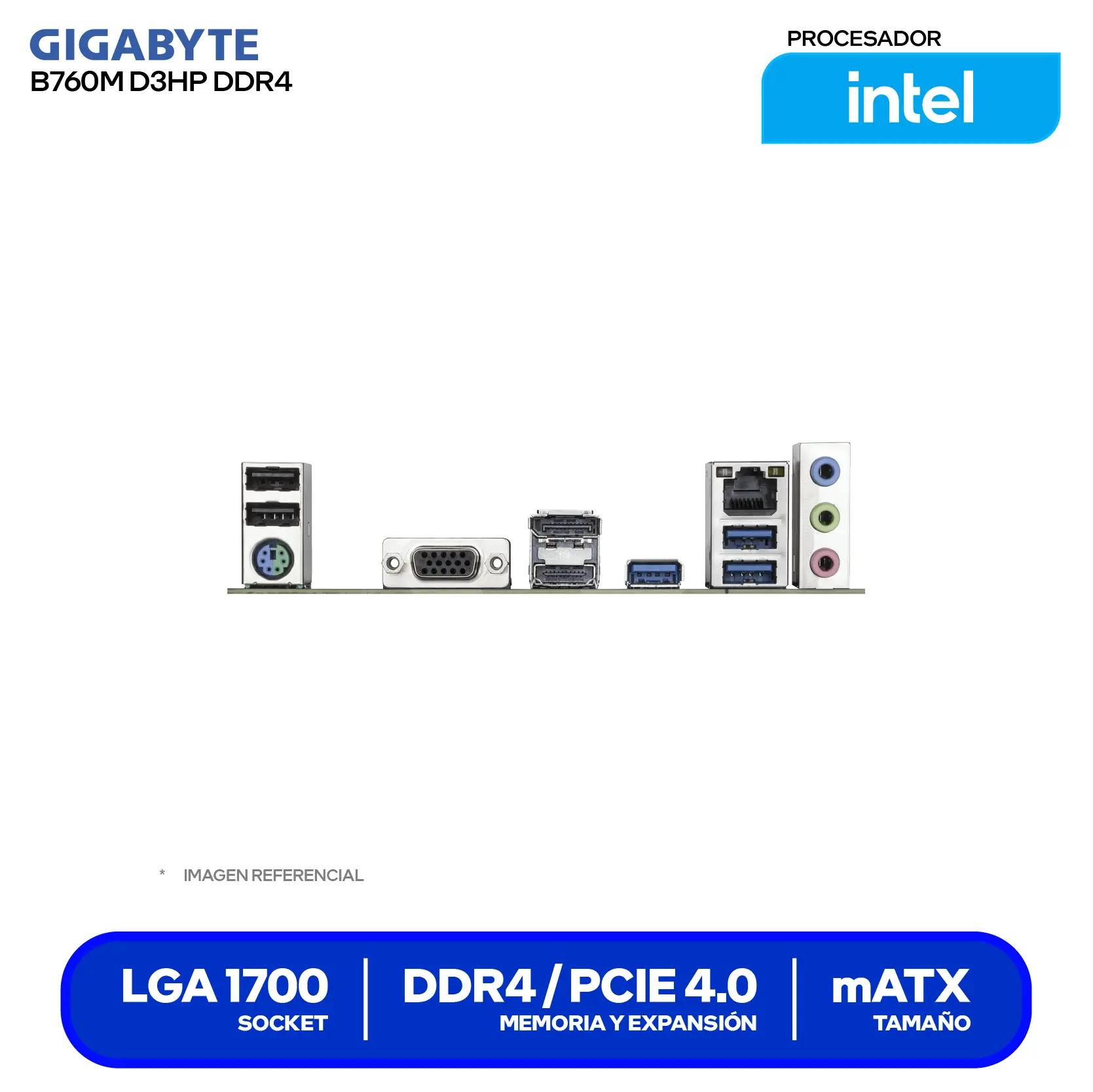 Placa Madre GIGABYTE B760M D3HP (B760M D3HP DDR4) LGA1700, DDR4, Micro-ATX
