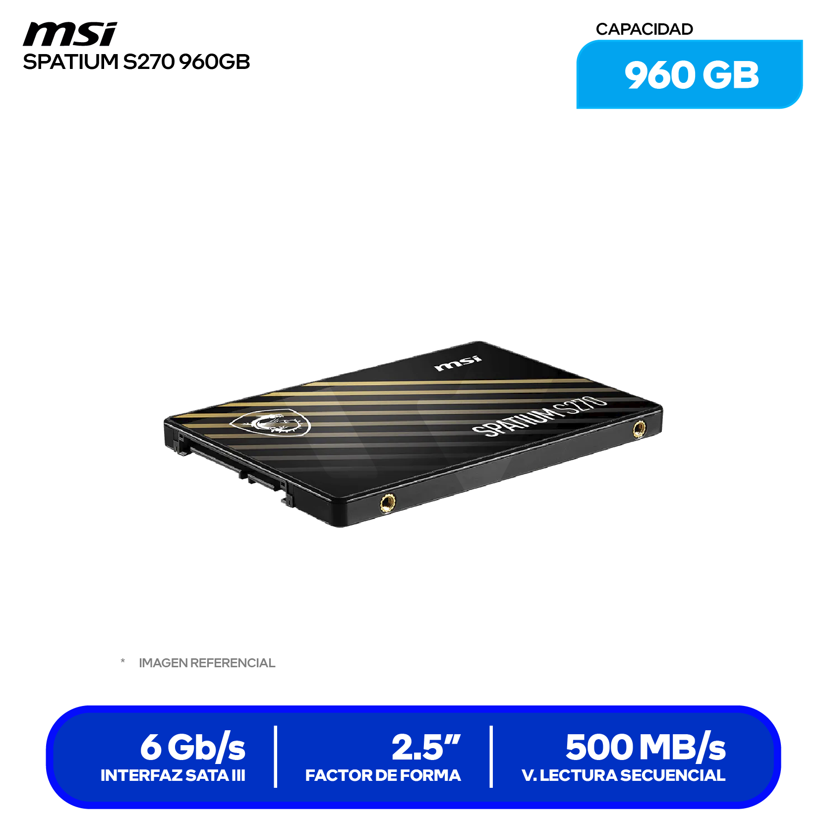 SSD MSI SPATIUM S270 960GB (SPATIUM S270 960GB) SATA 2.5"