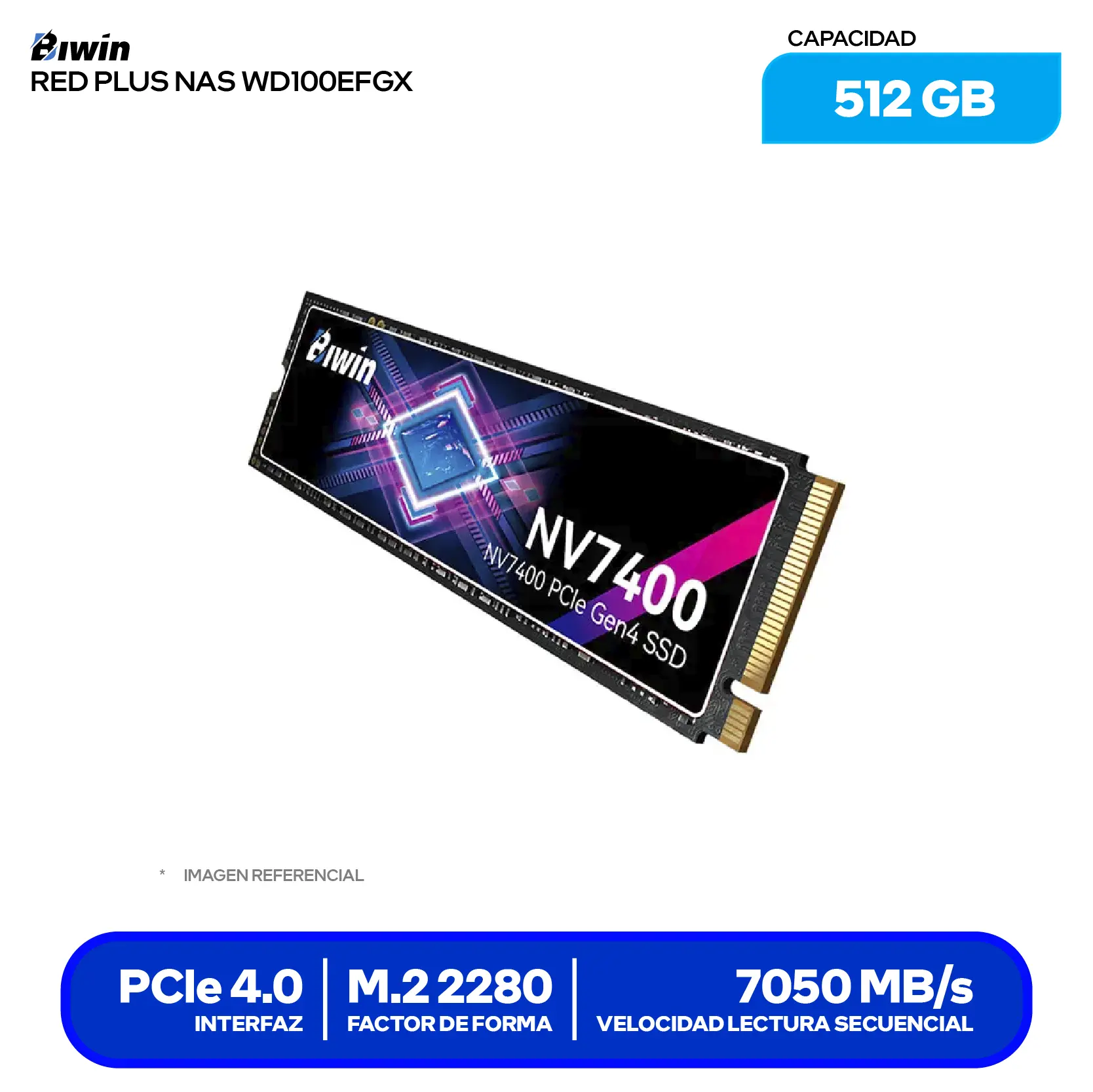 SSD Biwin Black Opal NV3500 512GB (BNV7400512G-RGX) M.2 2280, PCIe 4.0