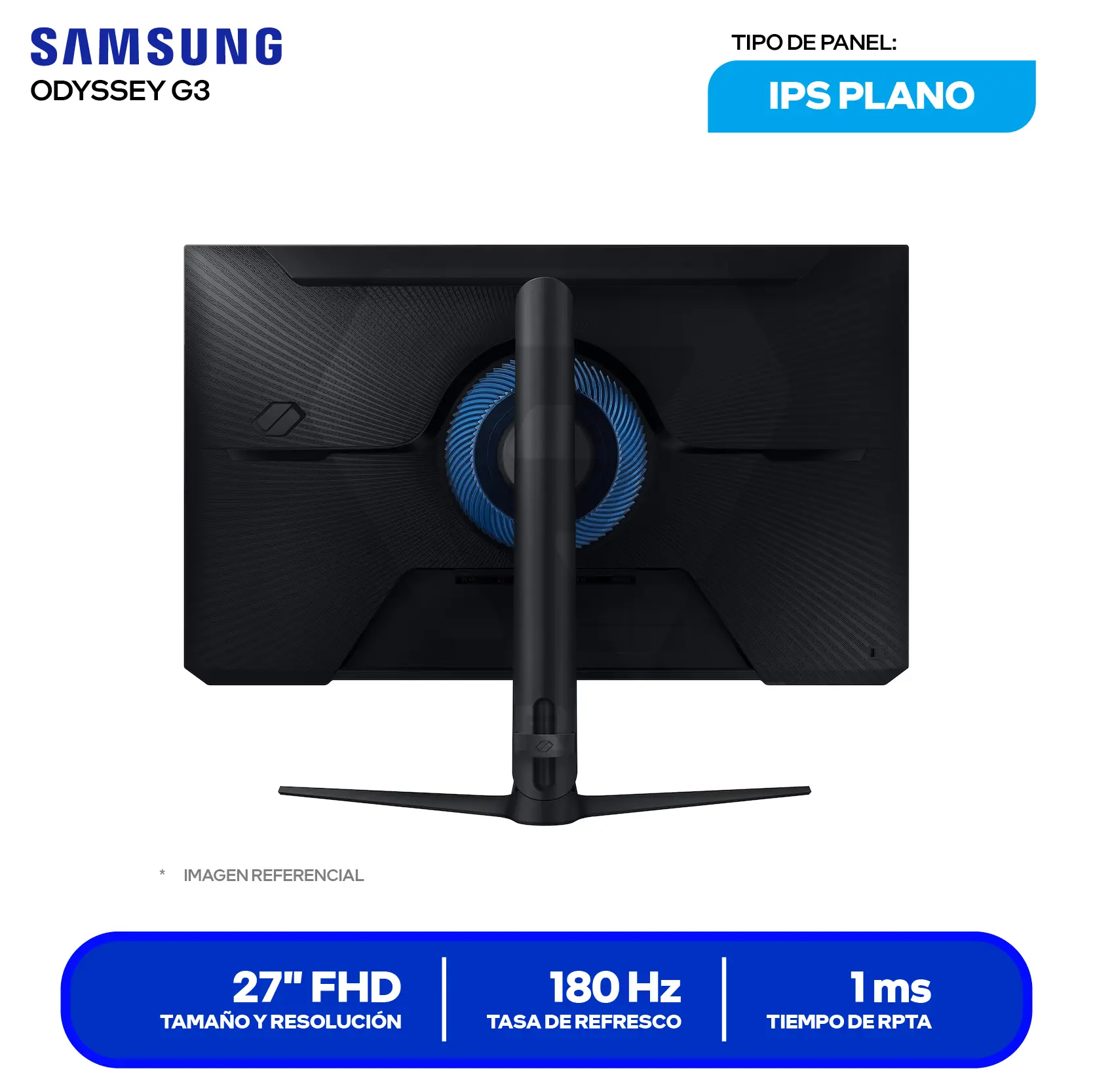 Monitor Gamer Samsung Odyssey G3 27" (LS27DG300ELXPE) FHD, VA, 180Hz, 1ms