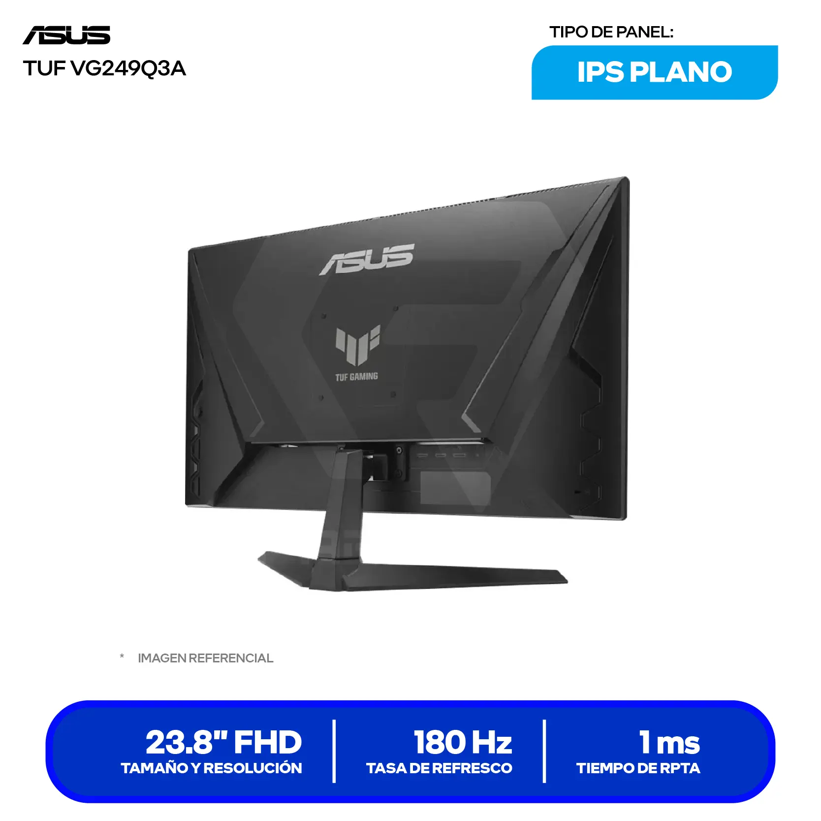 Monitor Gamer ASUS TUF Gaming 24" (VG249Q3A) FHD, IPS, 180Hz, 1ms