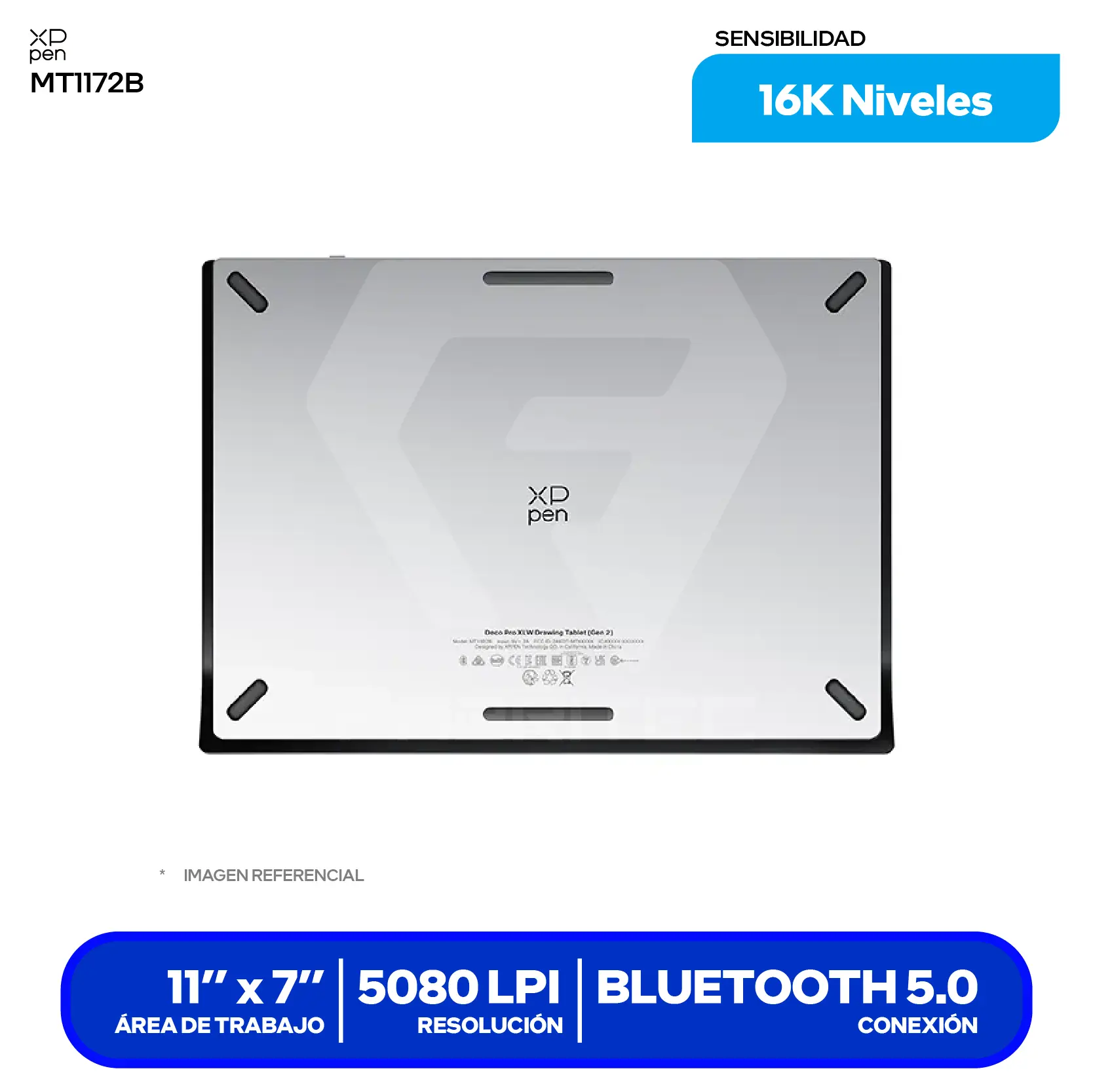 Tableta Gráfica XP-Pen Deco Pro LW Gen 2 11x7" (819020655) Bluetooth, USB-C, Con lápiz