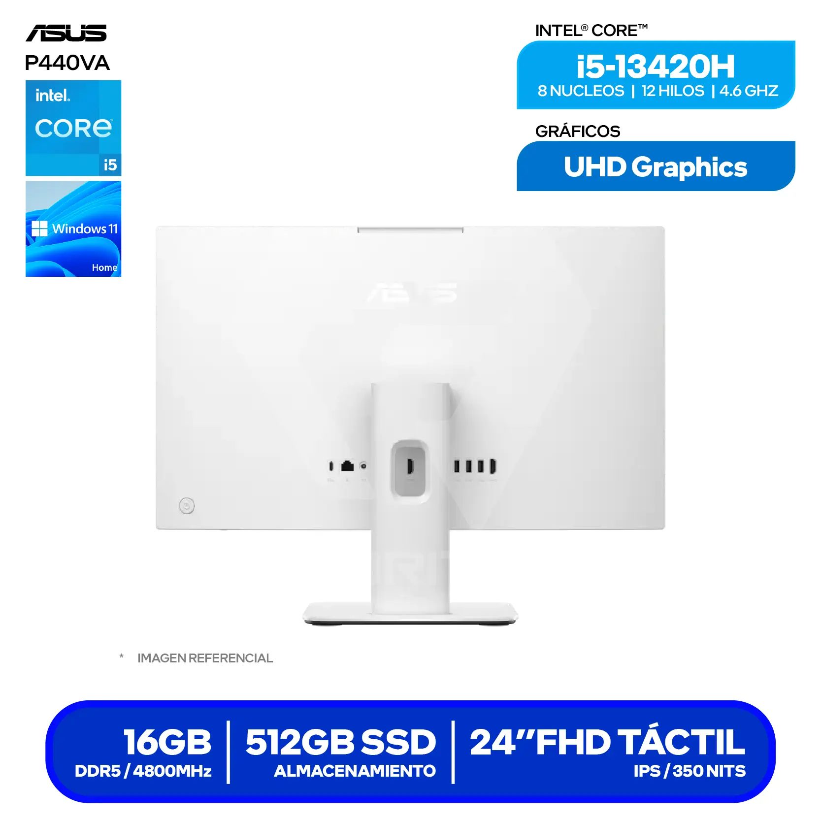 AIO ASUS ExpertCenter P400 (90PT03X7-M0020DO) Intel Core i5-13420H, RAM 8GB DDR5, 24" FHD, Windows 11 Home