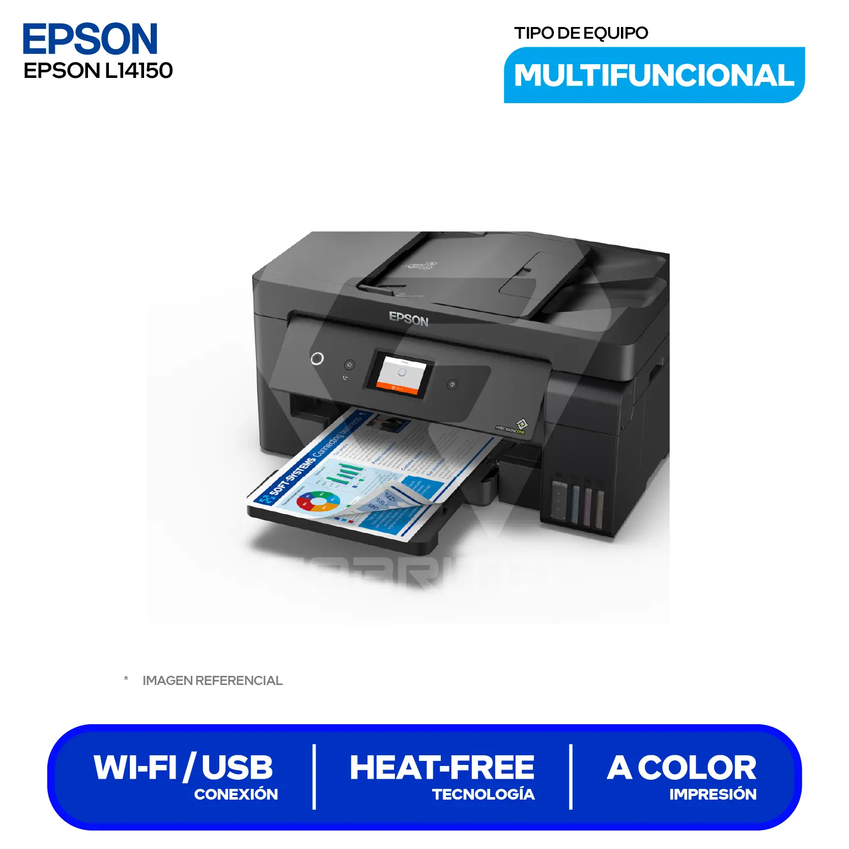 Impresora Multifuncional Epson EcoTank L14150 (C11CH96301) Wi-Fi, Ethernet, USB