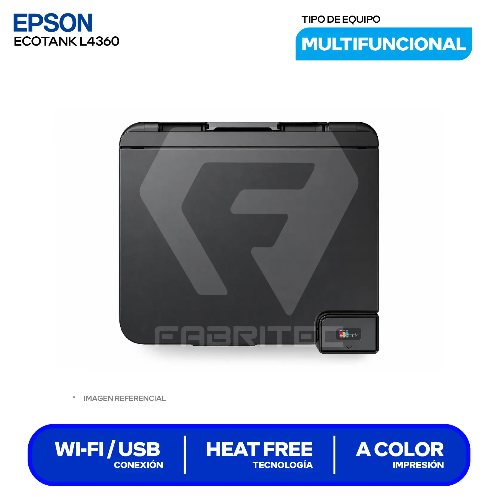 Impresora Multifuncional Epson EcoTank L4360 (C11CL41301) Wi-Fi Dual Band, USB