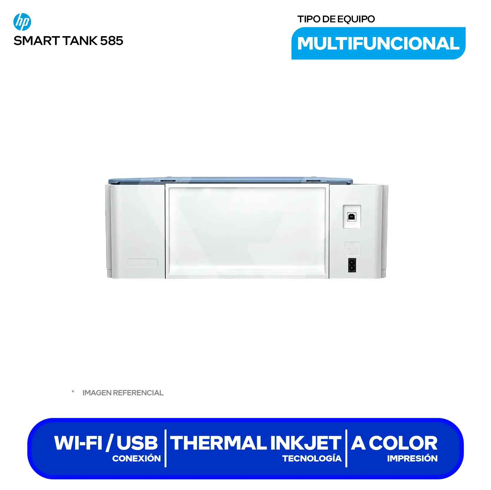 Impresora Multifuncional HP Smart Tank 585 (1F3Y4A#AKY) Bluetooh, WiFi