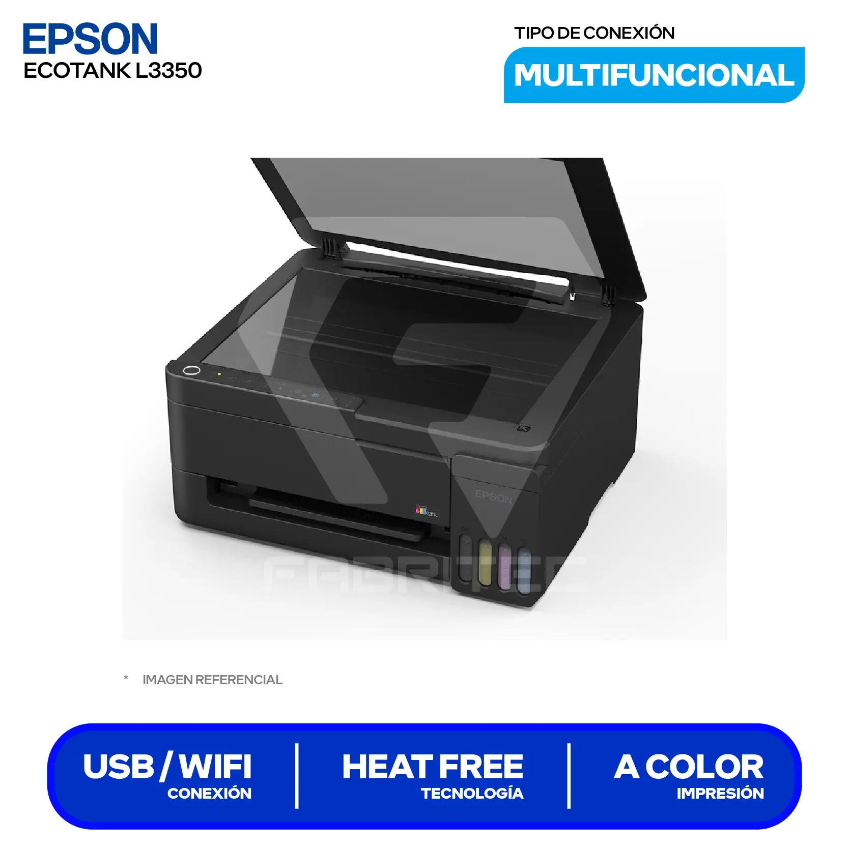 Impresora Multifuncional Epson EcoTank L3350 (C11CL62301) Wi-Fi, USB
