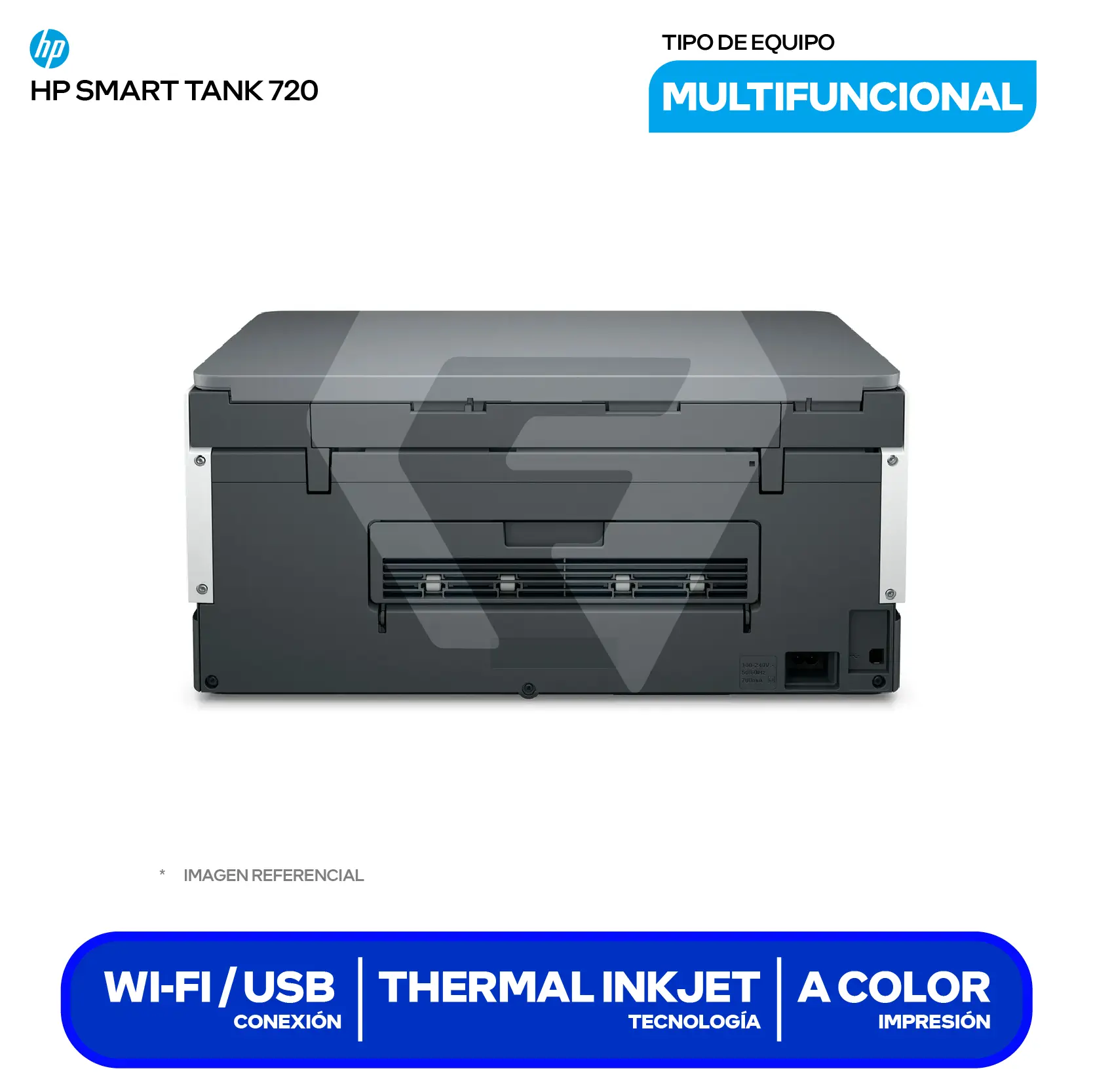 Impresora Multifuncional HP Smart Tank 720 (6UU46A#AKY) WiFi Dual Band