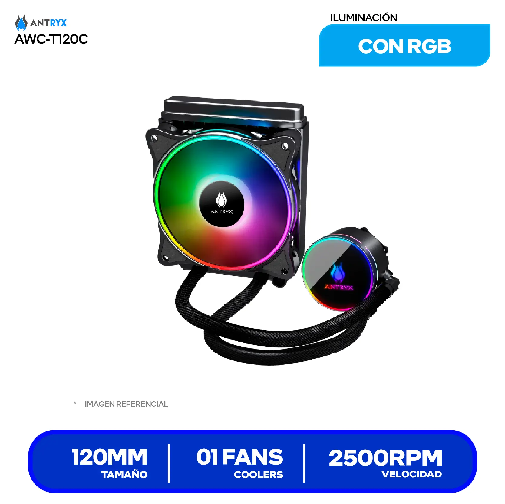 Enfriamiento Líquido Antryx Triton 120C (AWC-T120C) 120mm, ARGB